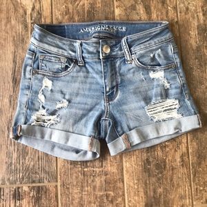 Super Super Stretch Midi Denim Shorts